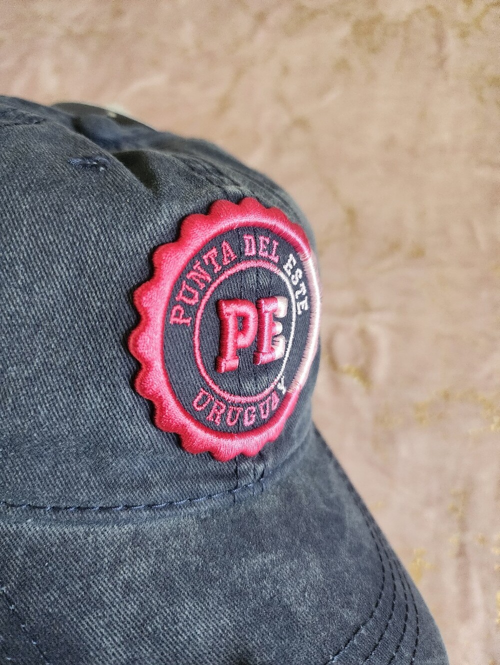 URUGUAY | Faded Blue Baseball Cap with Pink Patch - Picture 10 of 17